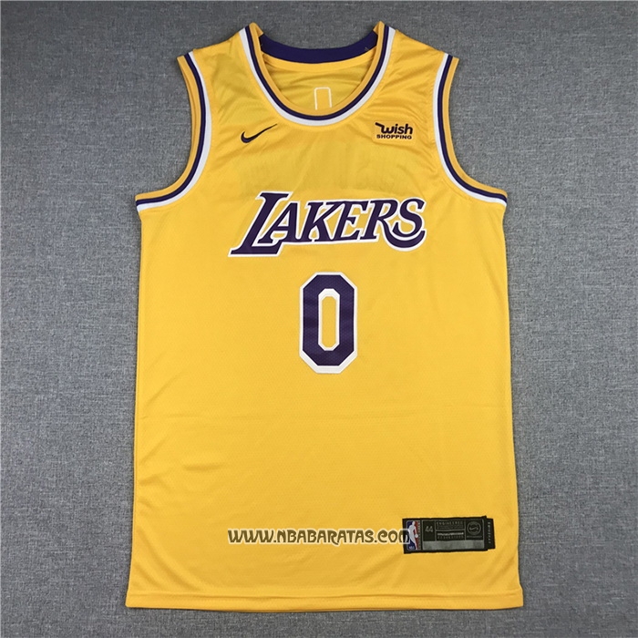 Camiseta Los Angeles Lakers Russell Westbrook #0 Icon 2020 Amarillo